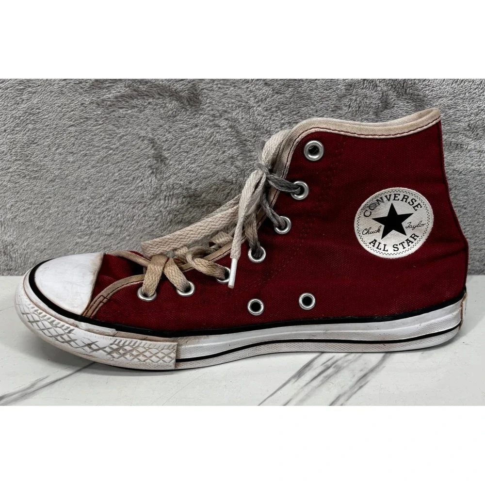 Converse Chuck Taylor All Star Kids Size 3 Maroon‎ High Top Sneakers - Picture 2 of 7